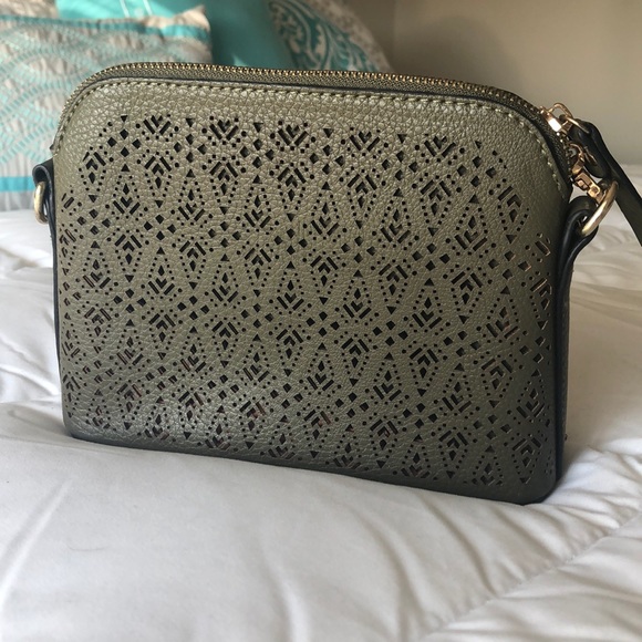 Francesca's Collections Handbags - Olive Green Cut Out Crossbody